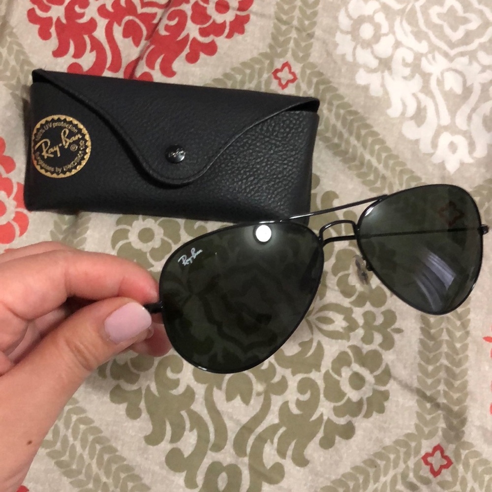 Black Rayban aviator size 58